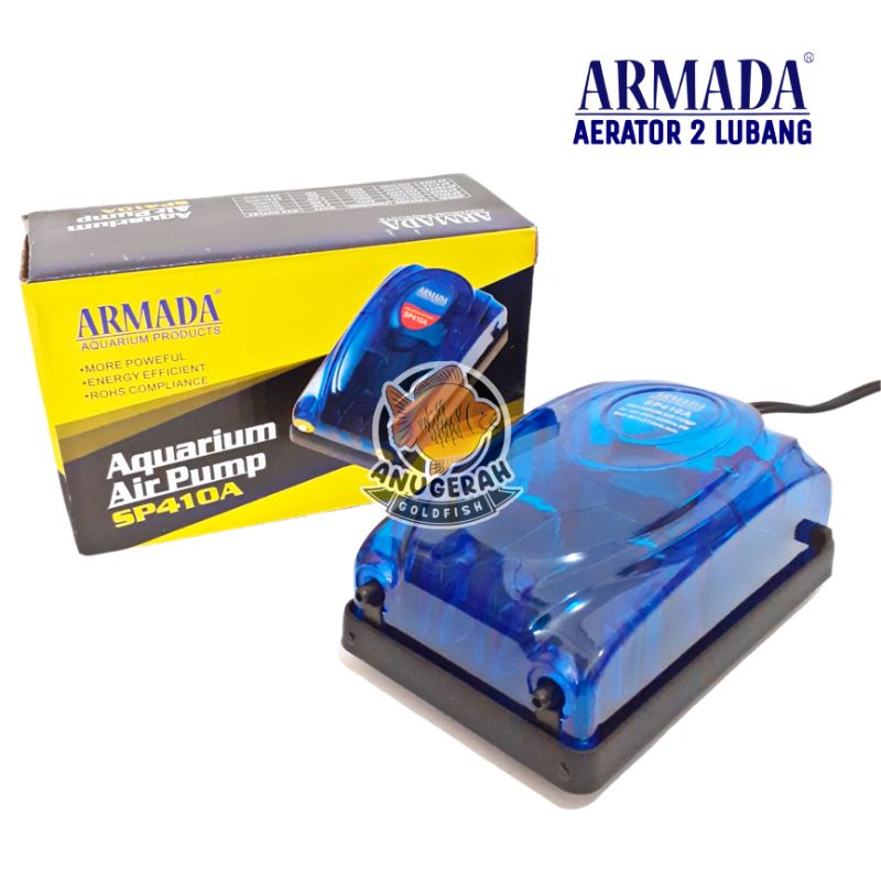 Aerator 2 Lubang ARMADA Pompa Udara Aquarium Aquascape