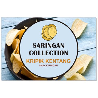 Cetak stiker  kemasan snack makanan ringan Free Design 