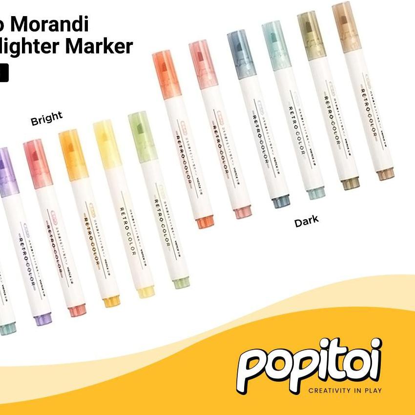 

Product Terlaris|SQ16|Retro Morandi Highlighter Marker (Set of 6)