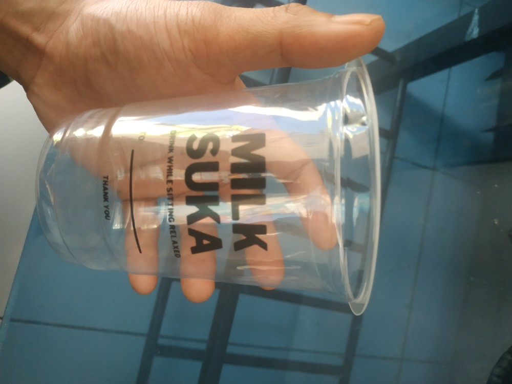 Sablon Cup Gelas Plastik 12oz 14oz 16oz 22 Oz Merk Bsm