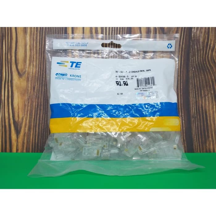 Konektor Rj45 AMP cat5 AMP Connector RJ45 Cat 5 Original