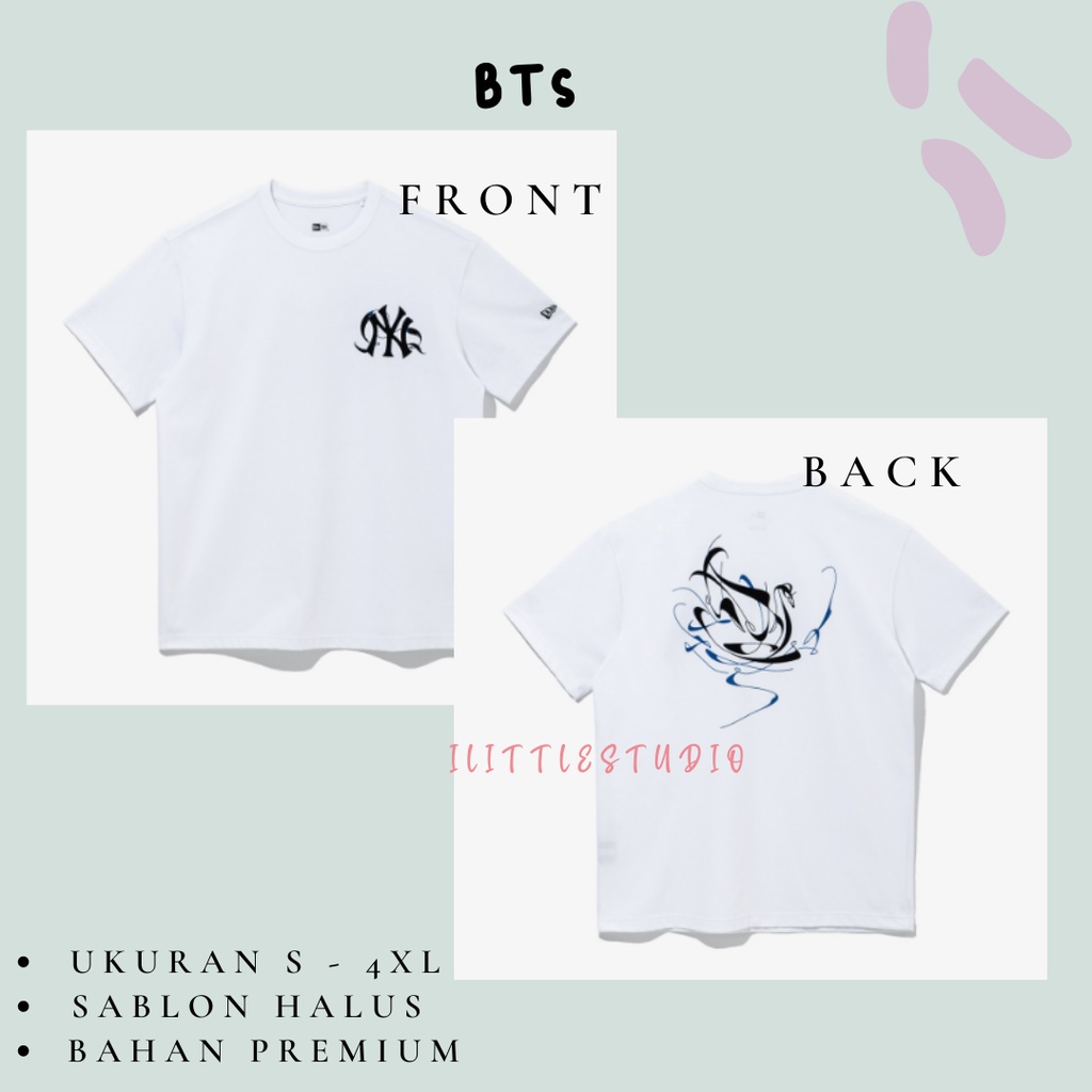 HISWAN [BTS] - BTS x New Era Black Swan New York Yankees T-Shirt 4 Colors Official MD Black / XL