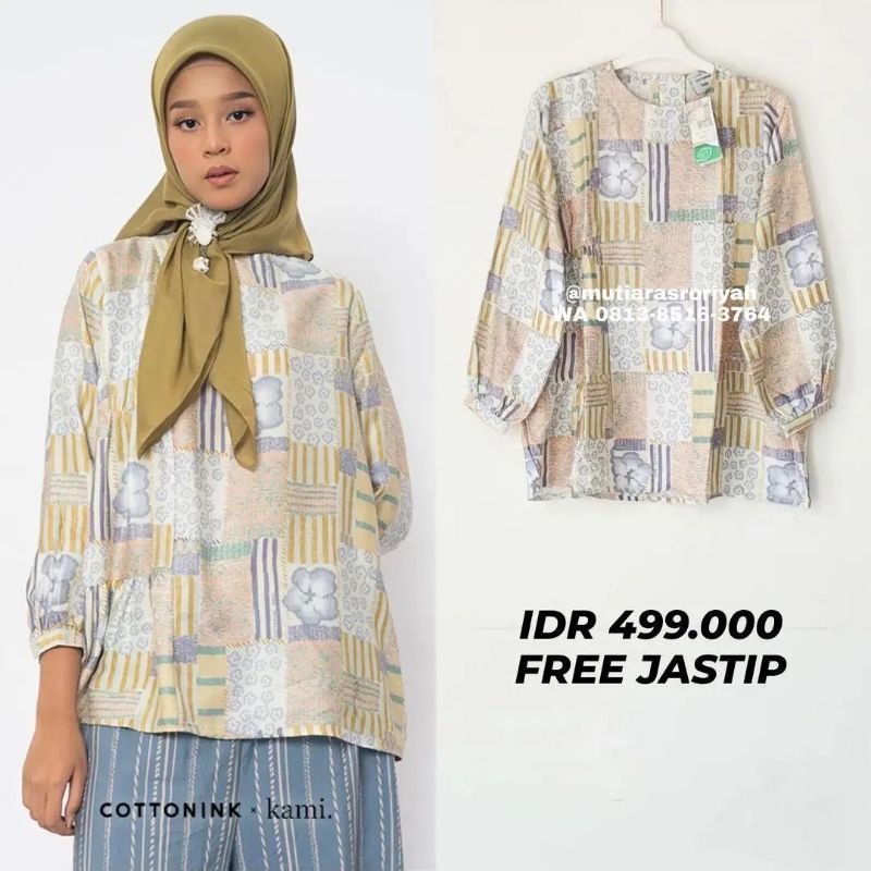 READY STOCK Cottonink x Kamiidea Yellow Canary Sajida M Devon Oversized shirt with Big Pocket Kami K