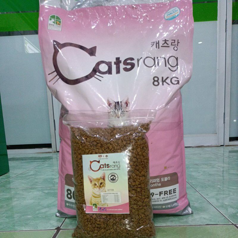 (paket 5kg Repack) CATSRANG KITTEN KEMASAN 1000 g REPACK/ DRYFOOD/ MAKANAN KUCING