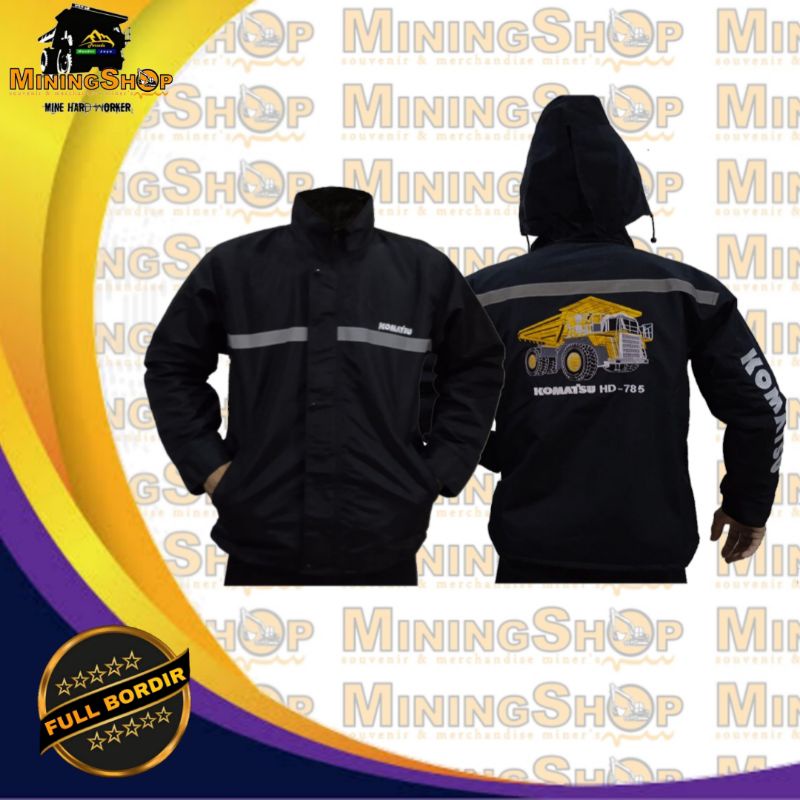 jaket HD 785 bordir  tambang pria dewasa KOMATSU HD 785