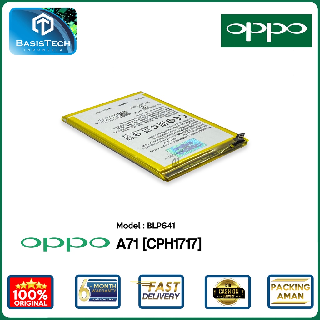 BATERAI OPPO A71 CPH1717 - BLP641 - ORI