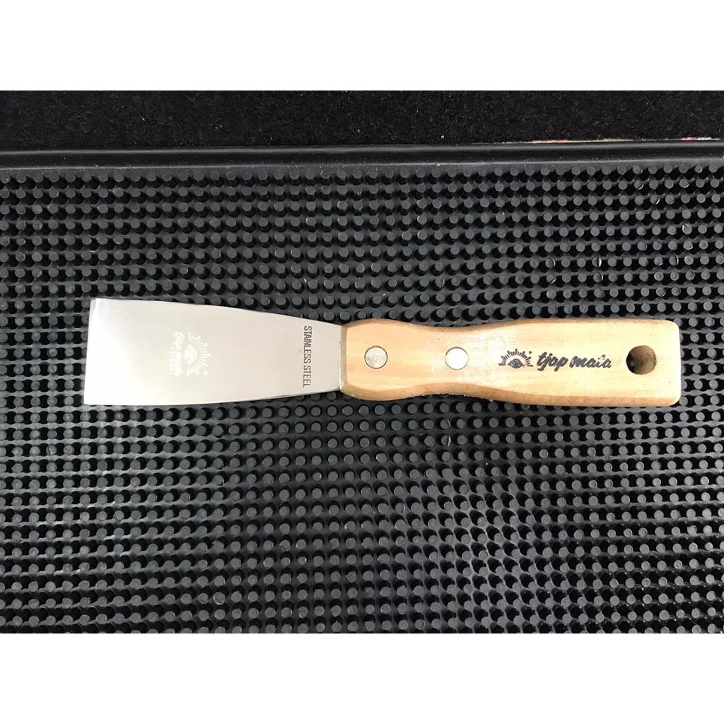 Kape Stainless Tjap Mata 1,5" / Scrapper Tjap Mata 1,5" Wooden Handle
