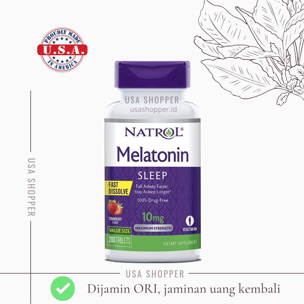 [ORI USA] Natrol Melatonin Sleep 5 / 10 mg Suplemen Tidur