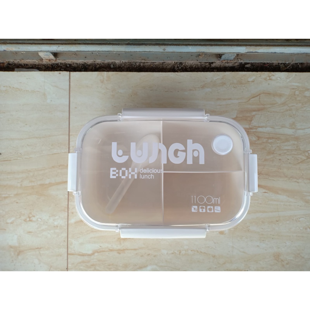 MURAH ! LUNCH BOX TEMPAT BEKAL ANAK / KEKANTOR MOTIF ELEGANT DENGAN  3 SEKAT TUTUP BENING