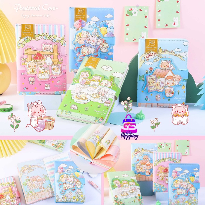 

Magnetic Notebook Pastoral Cow / Diary Jurnal agenda Buku tulis - 6264