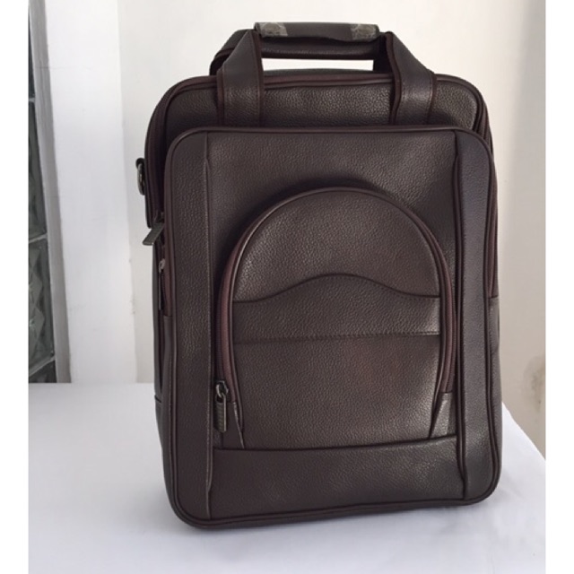 Tas Selempang / Ransel pungung Pria Kulit Sapi Asli Genuine Leather 3 in 1 tenteng slempang ransel