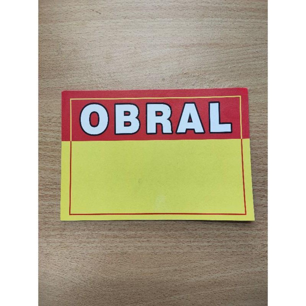 Kertas Tulisan Harga Bandrol / Kertas Tulisan Laminating / Name Tag Harga Jualan / Kertas Obral Harga Jualan / NAMETAG HARGA JUALAN