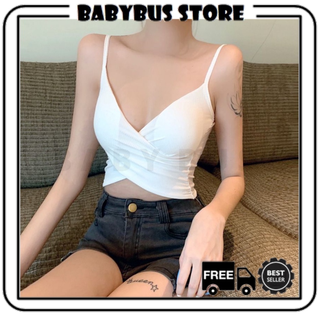 BBS Bra 851 TankTop Kamisol Bra With Cup Tank Top Crop Top Bralette Bra Wanita Fashion Import