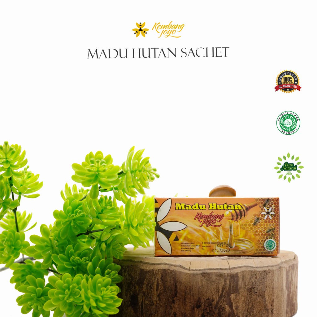 

Box Madu Kembang Joyo Sachet Madu Hutan 15gram x 5pcs