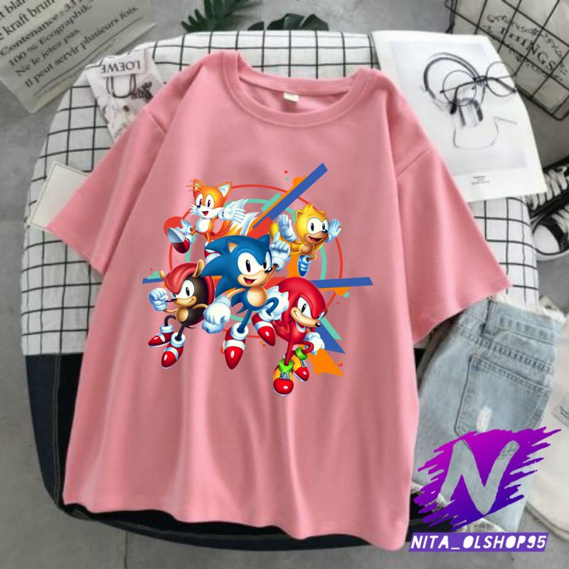 baju anak sonic kaos anak sonic adv game the movie gratis nama bahan premium