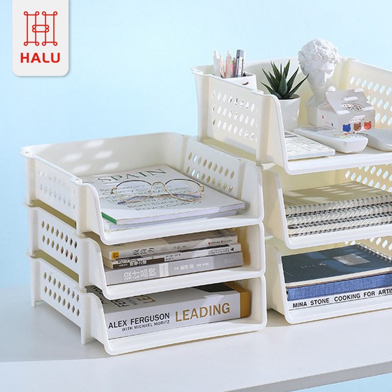TERLARIS Halu Rak Dokumen Meja Rak Susun Rak Dokumen Kertas File Sebaguna Rak Dokumen Meja