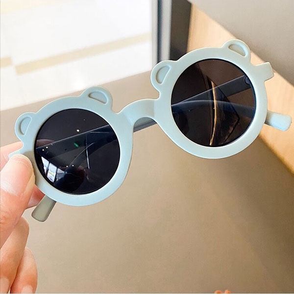 Kacamata Anak Fashion Lucu Karakter Beruang / Kacamata Anak Cowok Cewek High Quality Import / Kacamata Anak Lucu Murah / TS-98-Biru