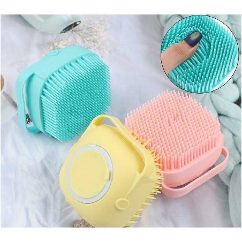 Sikat Mandi Silikon Bath Shower Silicone / Shower Brush Gosokan Mandi silicone / Dispenser Sabun