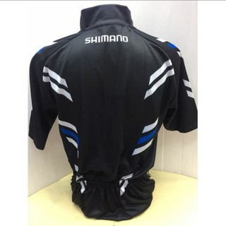  set  jersey sepeda  shimano hitam jersey baju  pendek balap  