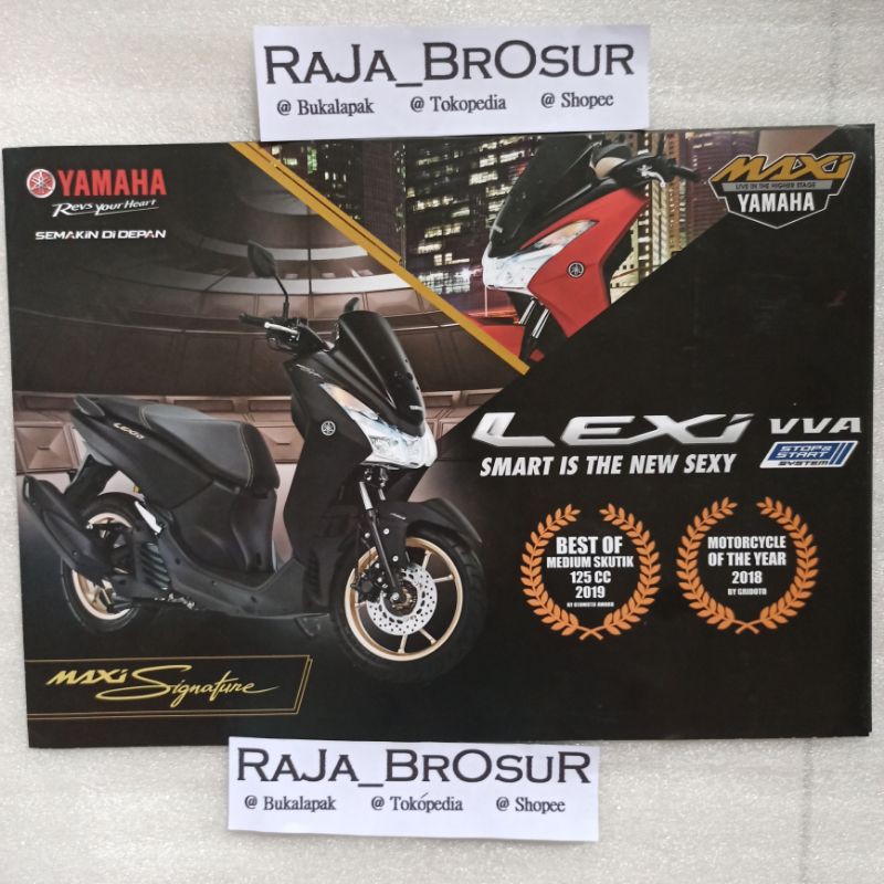 Poster brosur katalog leaflet Yamaha Lexi S Maxi Signature 2019