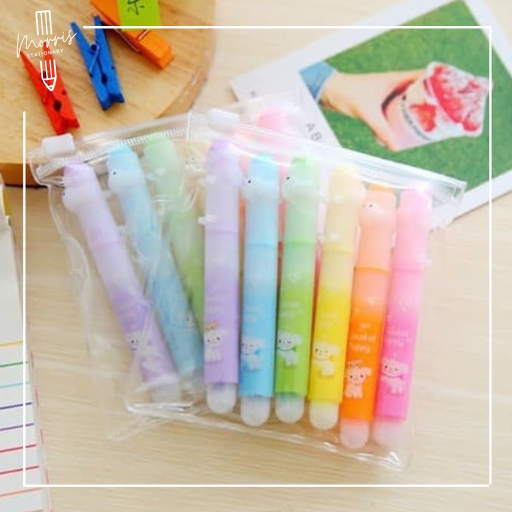 

NIKIKO Pen marker set isi 6 cloud puppy / highlighter