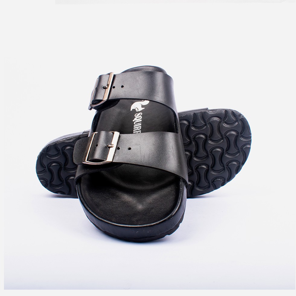 Adson Full Black | Sendal Strap Original Santai Kasual Pria Wanita Sandal Footwear | FORIND Squirrel