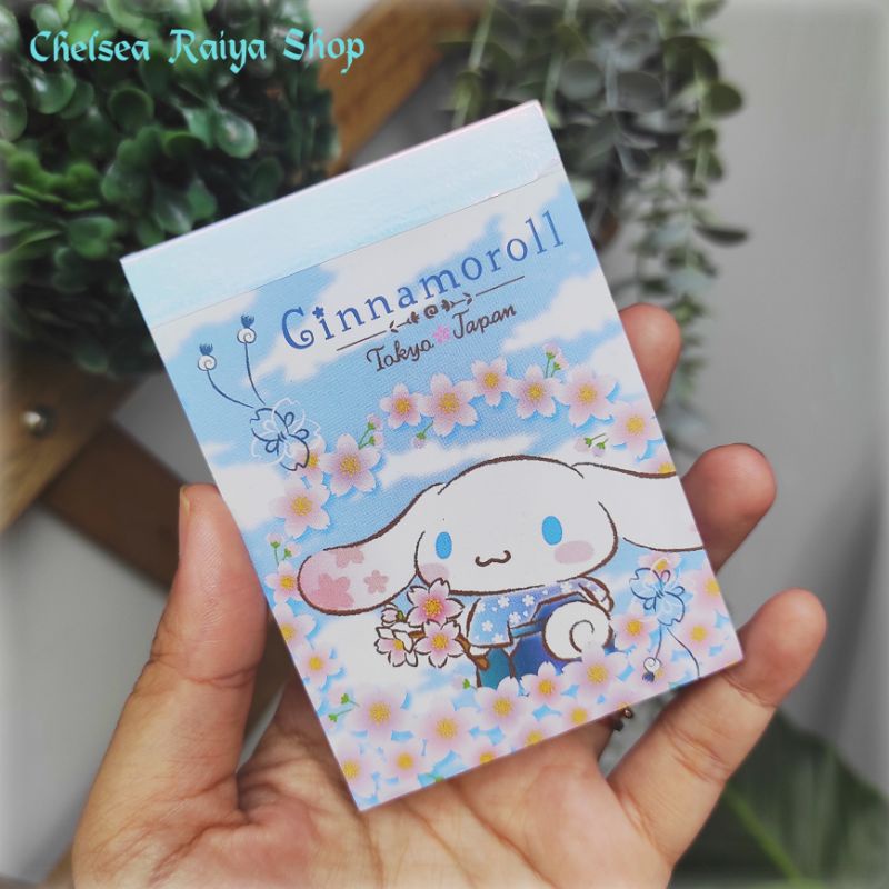 

Memo Notes Sanrio Cinnamoroll 6,5x9cm Buku Tulis Kecil Cinamoroll Cinamorol Sakura Kawaii