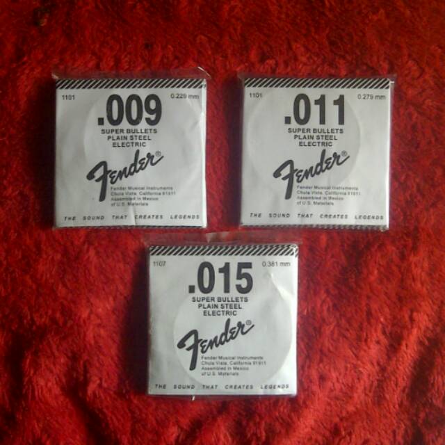 Senar Gitar Elektrik Fender No.1,2,3 Satuan / Eceran