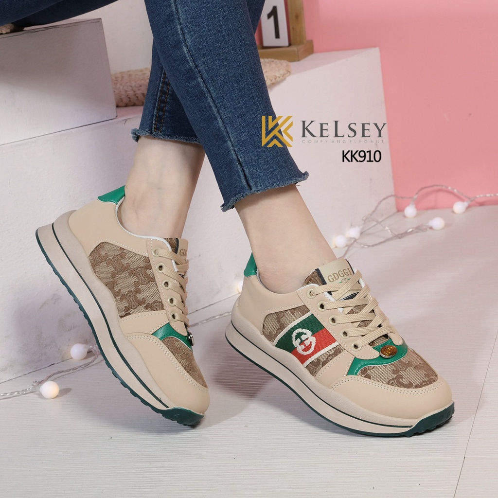 Kelsey Sepatu Sneakers  Wanita  Import KK910