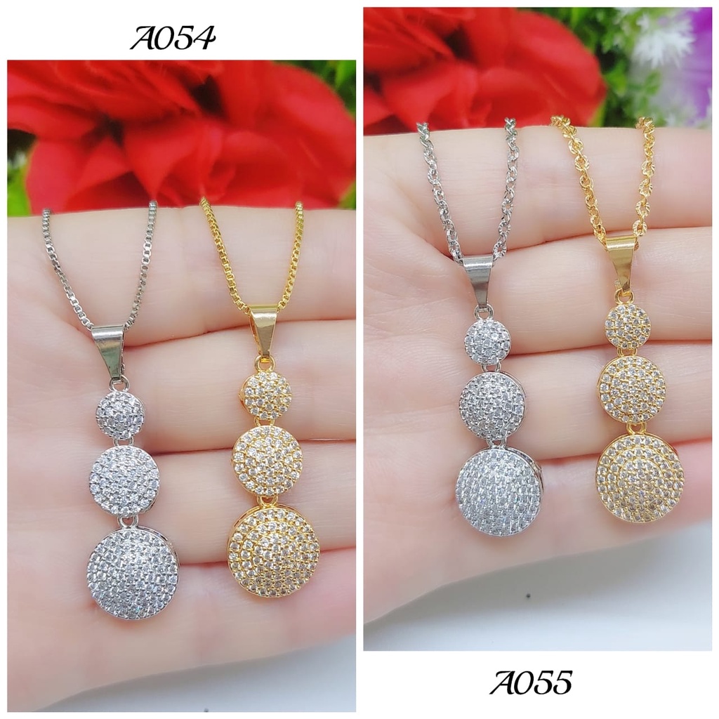 Kalung wanita lapis emas permata Perhiasan Xuping Jewelry A054-055