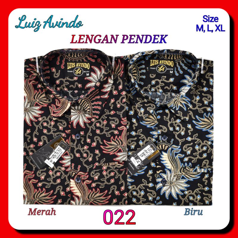 Kemeja Batik Pria Lengan Pendek Luiz Avindo 022