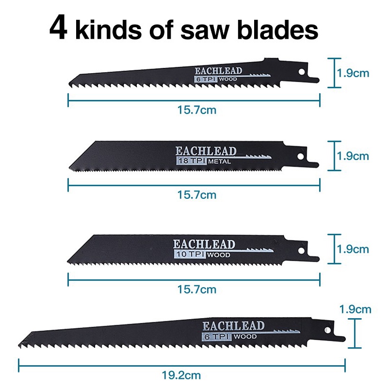 Reaim Cordless Reciprocating Saw 198V Mini Chainsaw Cordless Chainsaw/ mesin gergaji kayu/ gergaji listrik/ gergaji mesin gergaji mesin mini pemotong kayu Termasuk dua baterai