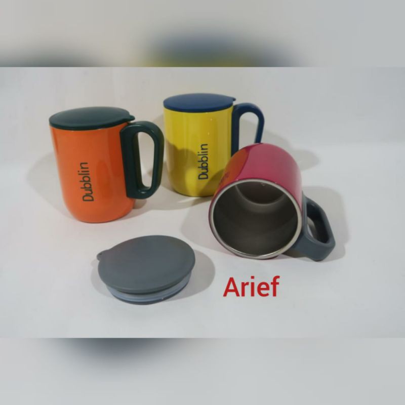 Mug Gelas Cangkir Tahan Panas Dublin 220ML Kopi Teh Bahan Stainless Stell