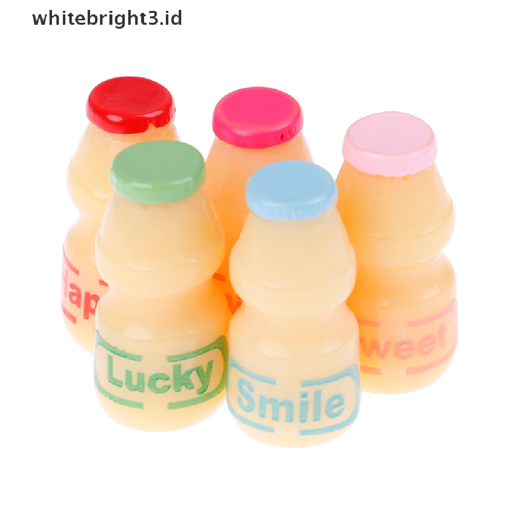 (whitebright3.id) 5pcs / lot Miniatur Minuman Susu Untuk Rumah Boneka