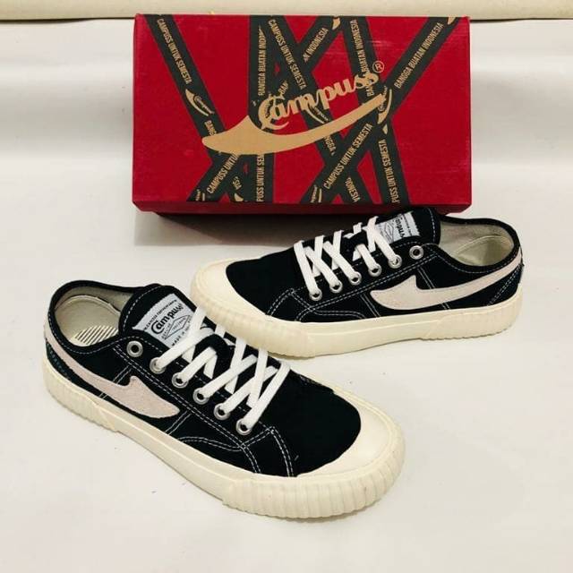 Sepatu Campuss Semesta Low Black White - Sepatu Pria - Sneakers Pria - 100% Original
