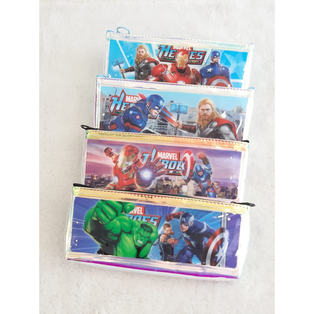

Kotak Pensil Hologram/Kotak Pensil Nyala Lampu/Pencil Case/Cosmetic Pouch/LOL/Frozen/Avenger/Unicorn