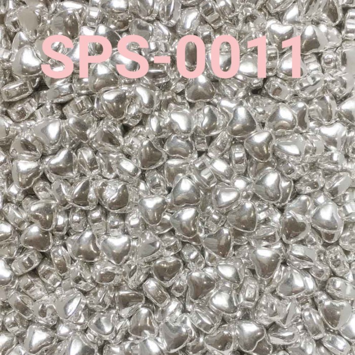 

SPS-0011 SPRINKLES SPRINKLE SPRINKEL 1KG 1 KG KILO HATI SILVER PERAK GRATIS ONGKIR
