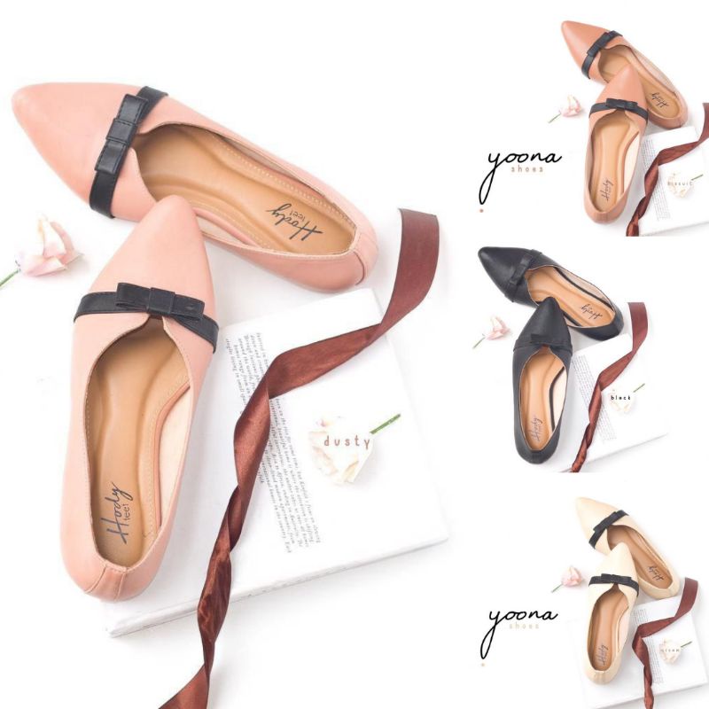 Ready Yoona Flatshoes by Hody Feet Garansi Original Sepatu Wanita Simple Nyaman Empuk Sepatu Trepes 