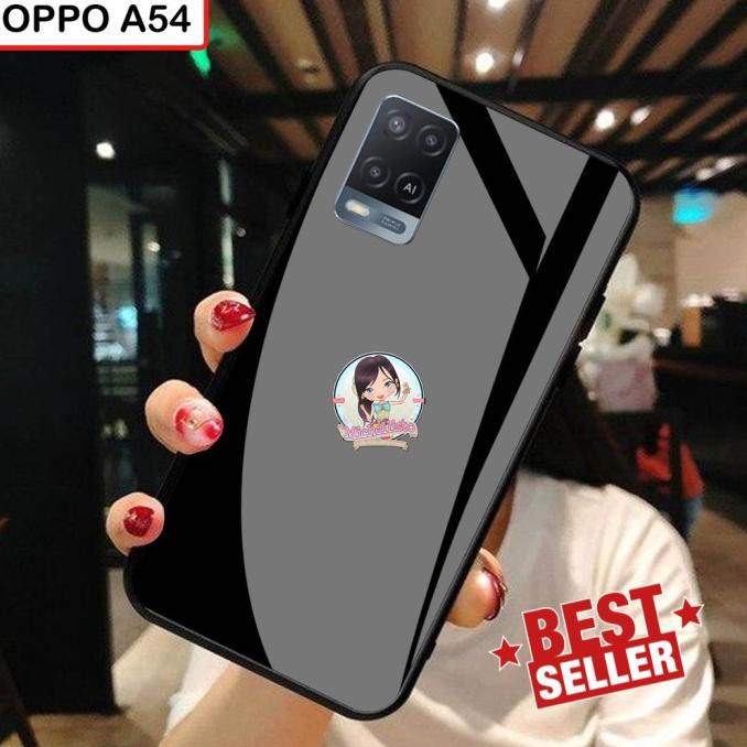 Case Oppo A54 Glass Case Hard Tempered Backdoor Case Miror Luxury Mhs-1396