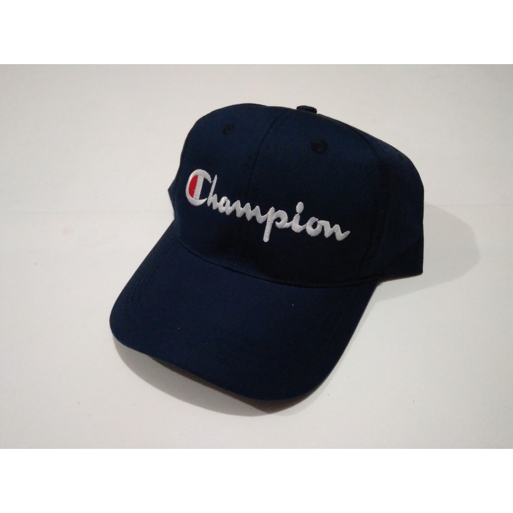 TOPI BASEBALL CHAMPIONS BORDIR| TOPI BASEBALL MERK CHAMPIONS BORDIR - Navy
