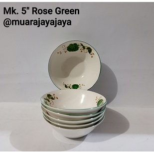 Mangkok 5 Rose Green I Mangkok Bubur Bayi I Mangkok Sambal I Mangkok Souvenir