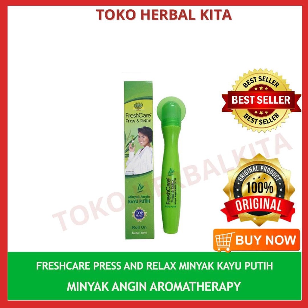 Fresh Care Freshcare Hijau Roll On Rock and Roll Press and Relax Minyak Angin Kayu Putih 10ml