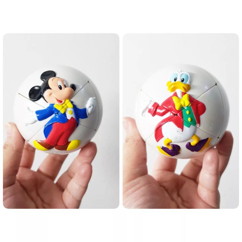 VINTAGE DISNEY RUBIK'S BALL PUZZLE BALL MICKEY MOUSE & DONALD DUCK BOLA PUZZLE