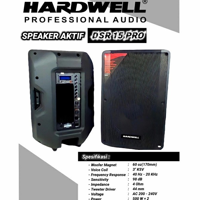 Speaker Aktif Hardwell DSR 15 Pro Hardwell DSR 15Pro Hardwell Dsr15Pro Original
