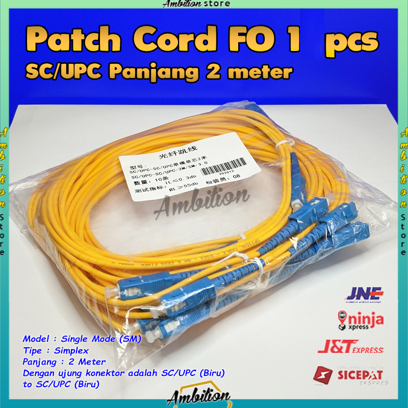 Kabel Fiber Optic Patchcore sc upc 2M -1PCS