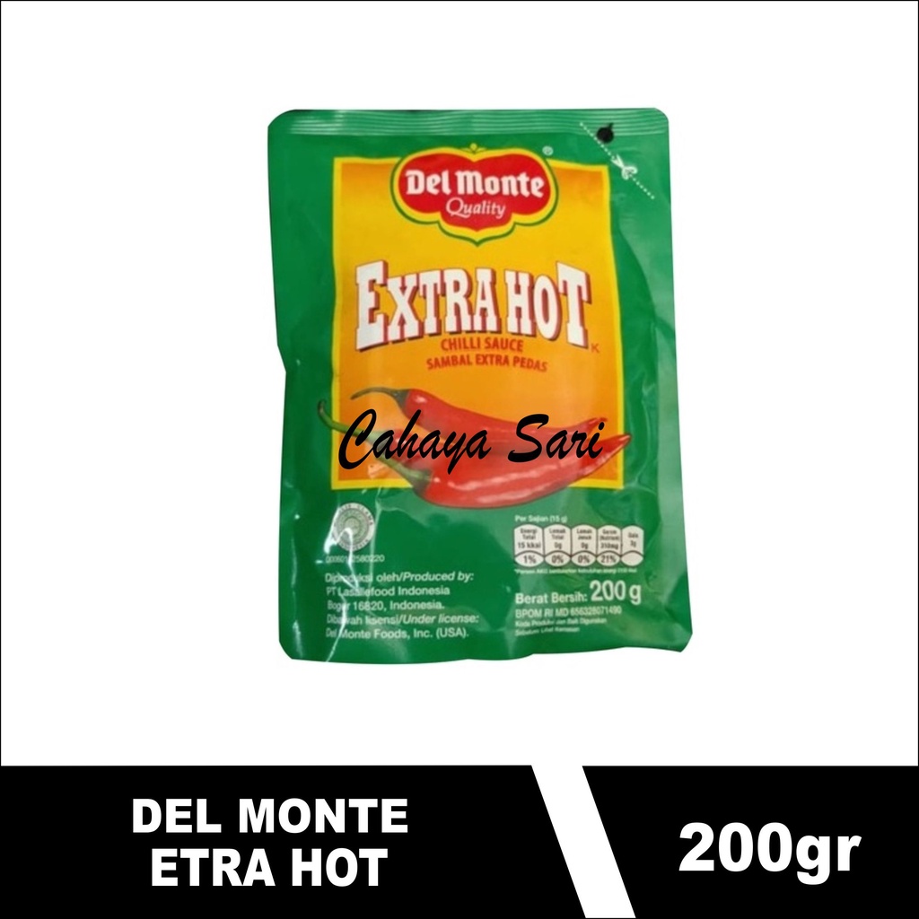 

DELMONTE EXTRA HOT SAUCE STANDING POUCH 200GR