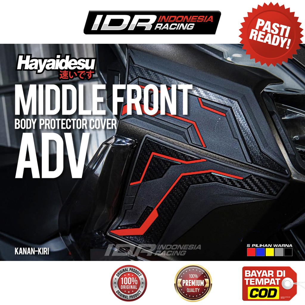 Hayaidesu Honda ADV 150 Middle Front Kanan Kiri Body Protector Cover Stiker 3D