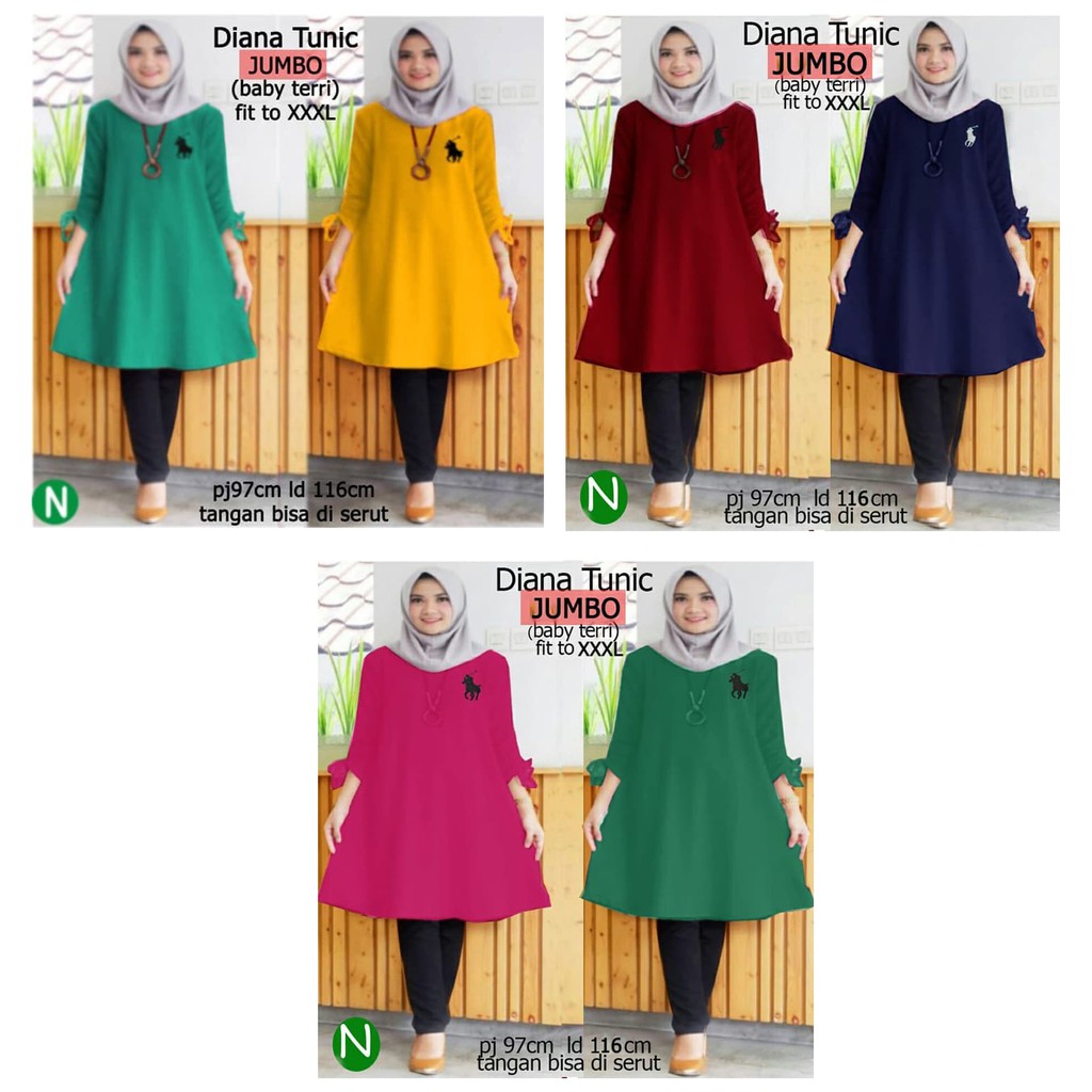 Tunik Diana Ukuran Jumbo XXXL