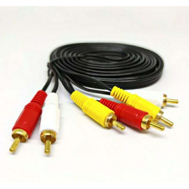 KABEL RCA 3 TO RCA 3 5 METER / VIDEO AV / KABEL MERAH PUTIH KUNING 5 M