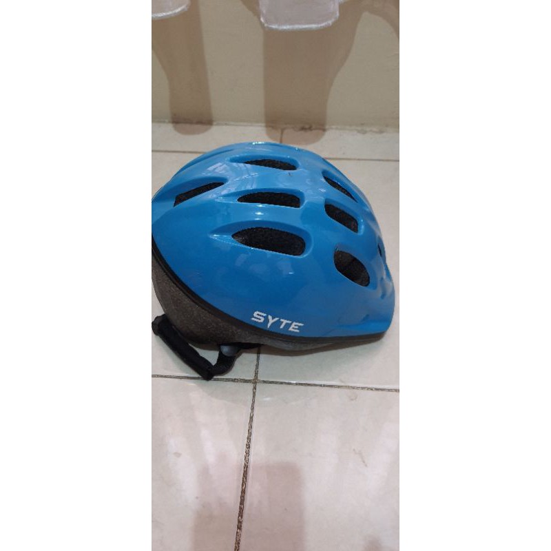 Helm Sepeda Syte Preloved warna Biru Toska